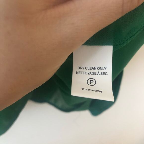 Ramy Brook Takos Tie Detail Green Satin Mini Dress - Picture 5 of 7